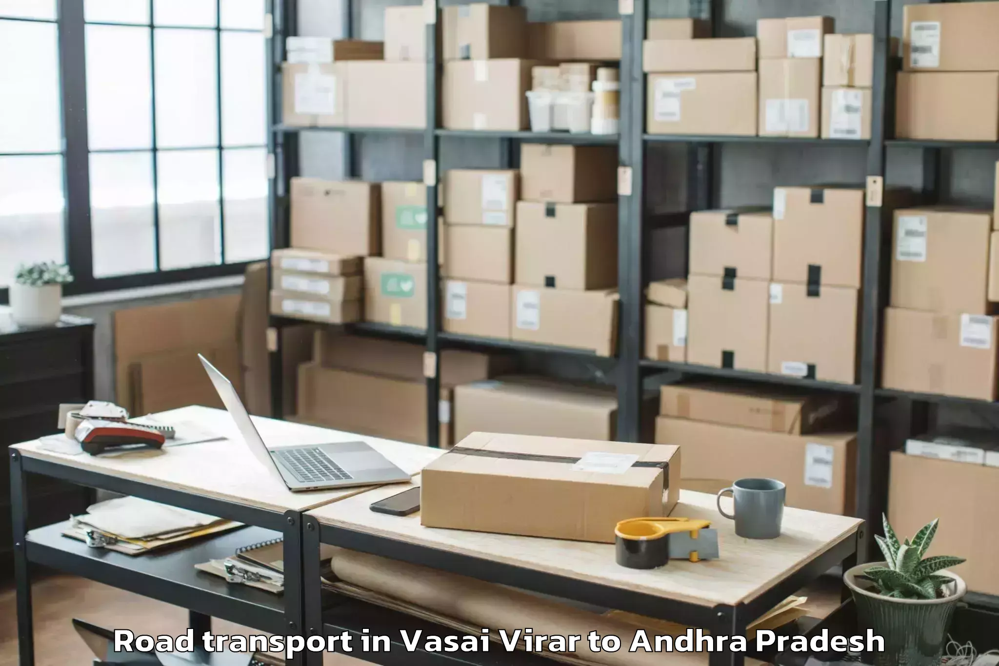 Top Vasai Virar to Ghantasala Road Transport Available